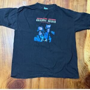 Vintage Q-Tees Single Stitch shirt Jean-Claude Van Damme Universal Soldier F3-24